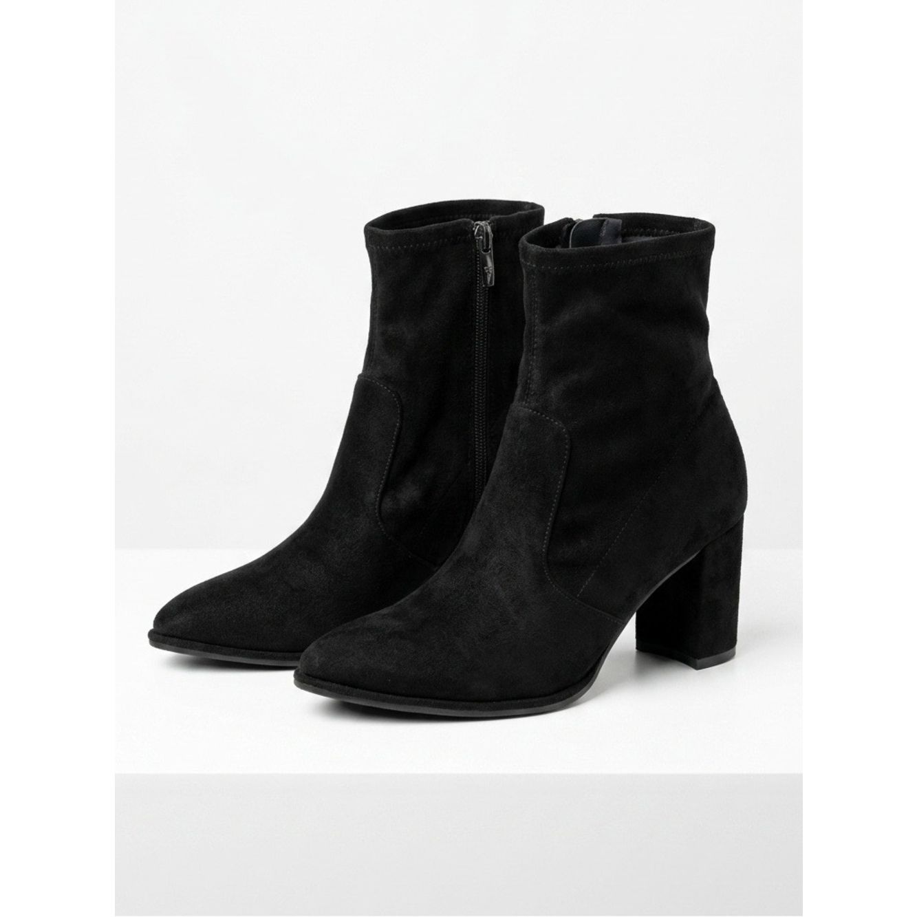 Marc Fisher Black Vegan Suede Women's Ankle Boots Size 8m